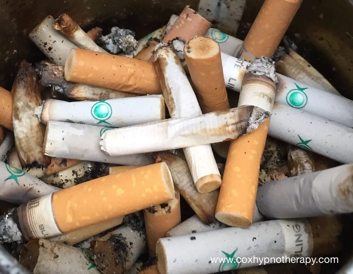 hypnosis to stop smoking Cornwall cigarette butts